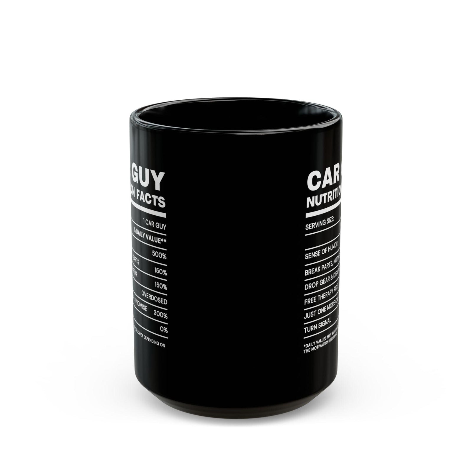 Car Guy Nutrition Facts Mug | Funny Car Enthusiast Gift