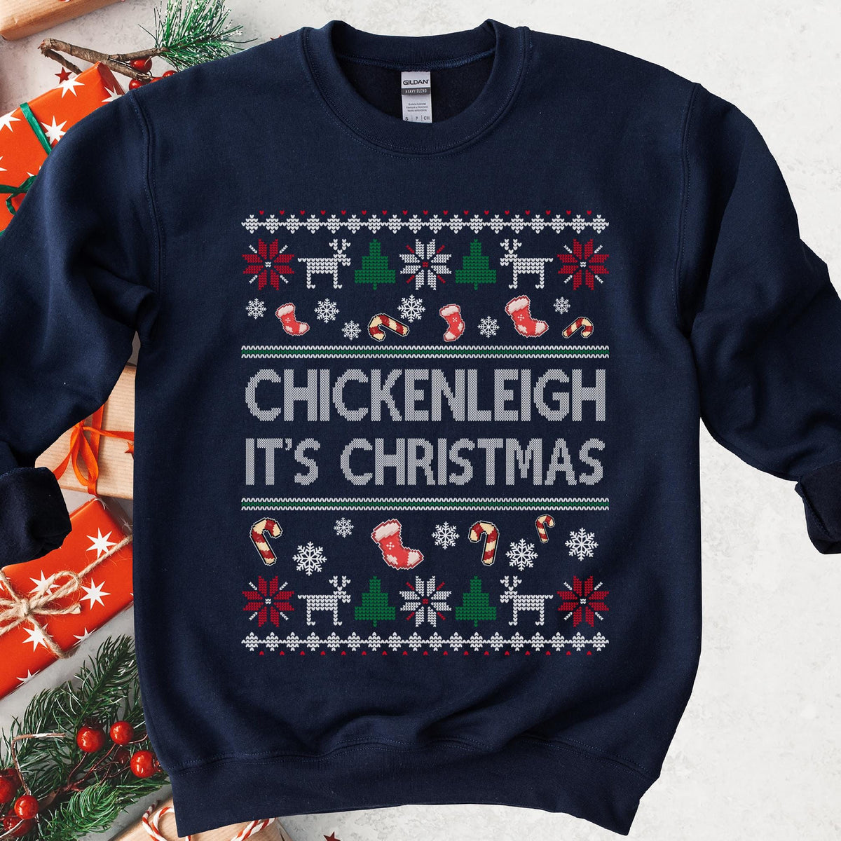 Chickenleigh It's Christmas Sweatshirt - Navy
