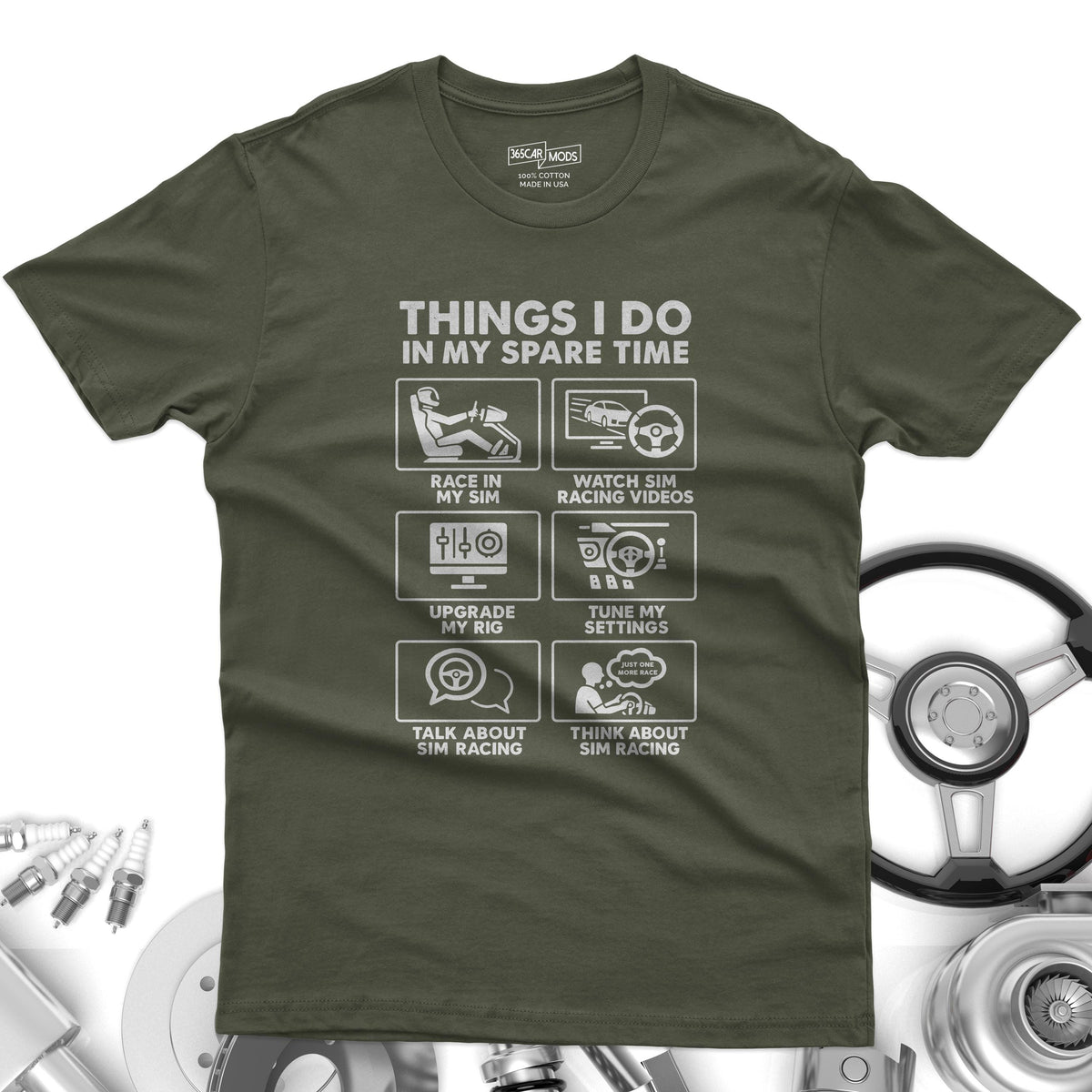 SIM Racing Things I Do In My Spare Time T-Shirt | Sim Rig Gift