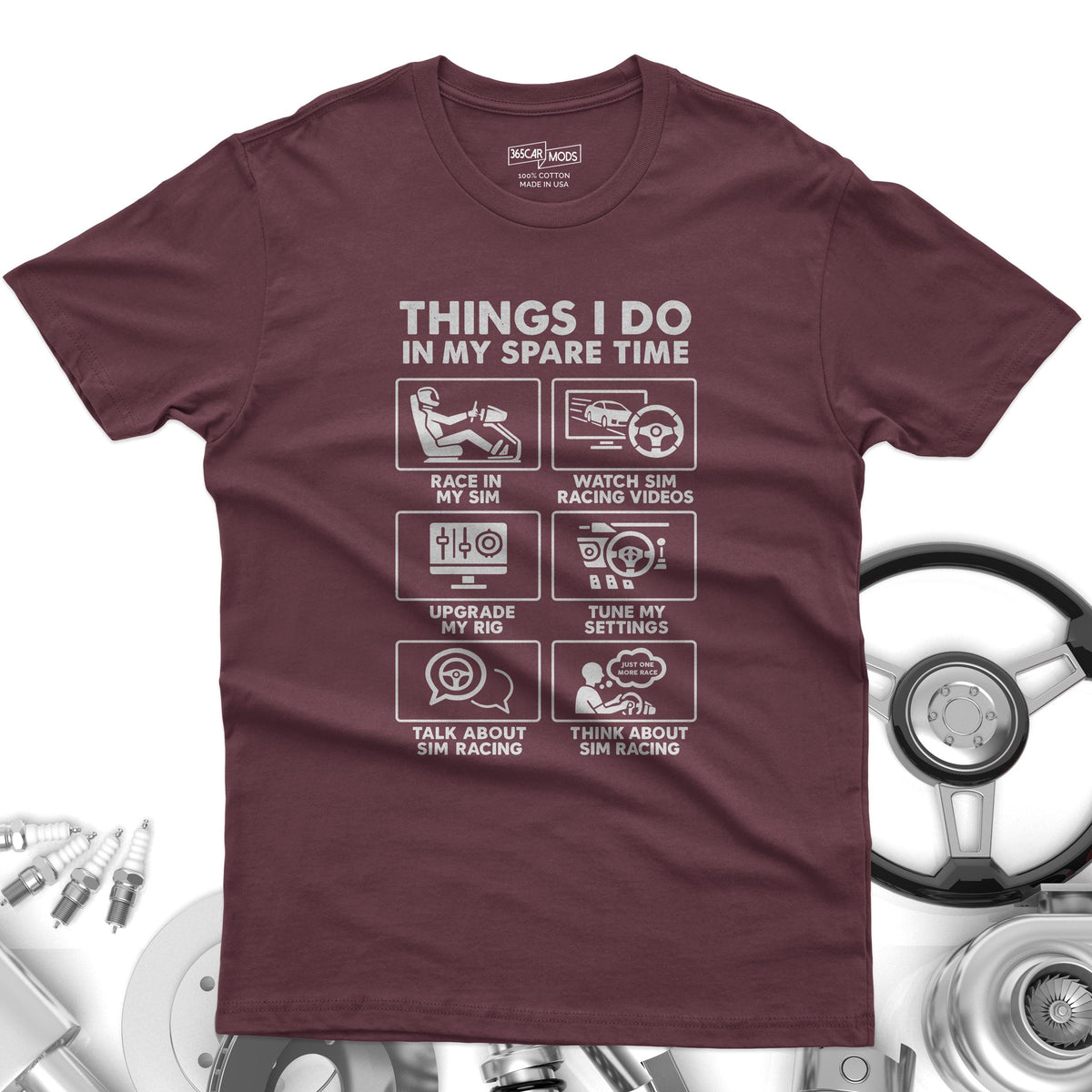 SIM Racing Things I Do In My Spare Time T-Shirt | Sim Rig Gift