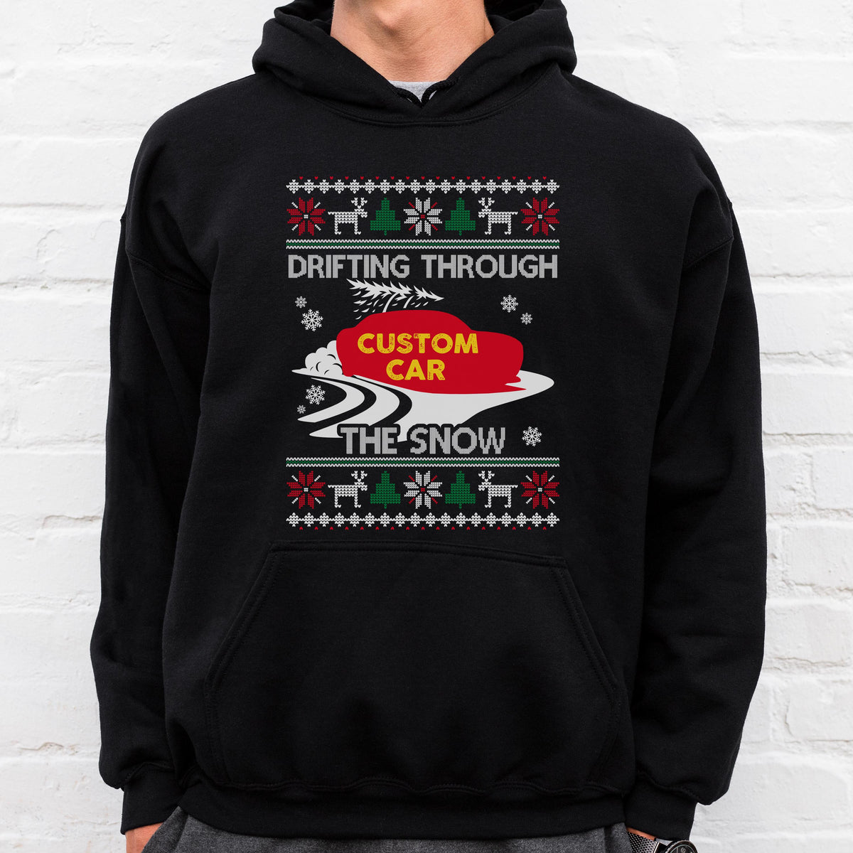Drifting Through the Snow hoodie - lifestyle photo