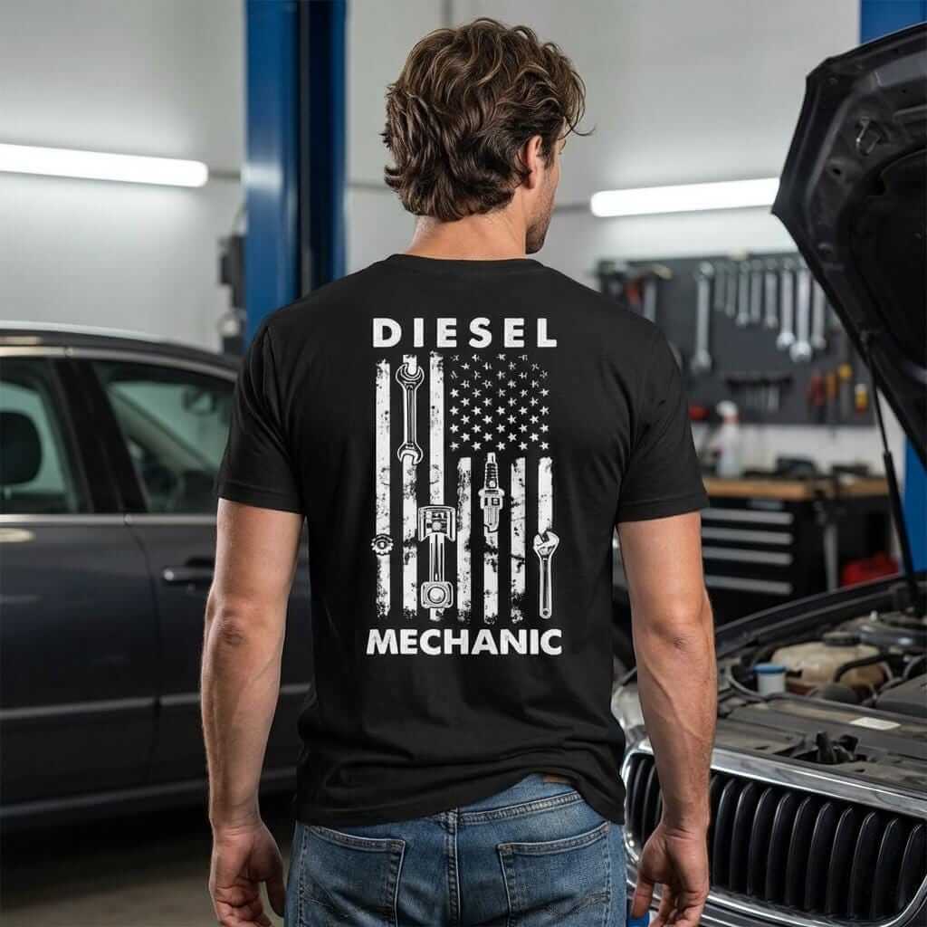 Diesel Mechanic Flag T-Shirt - lifestyle photo