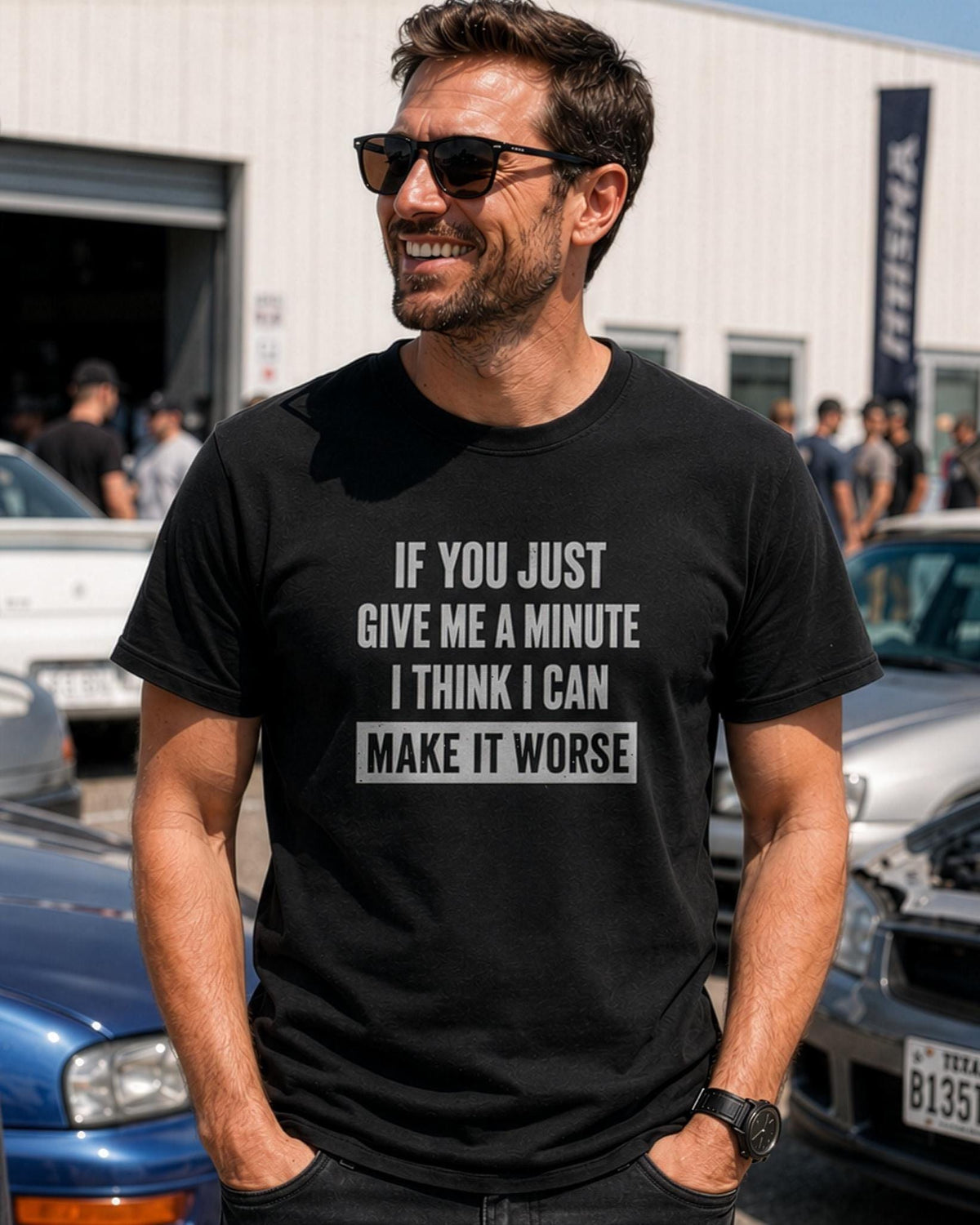 Give Me A Minute T-Shirt - lifestyle photo