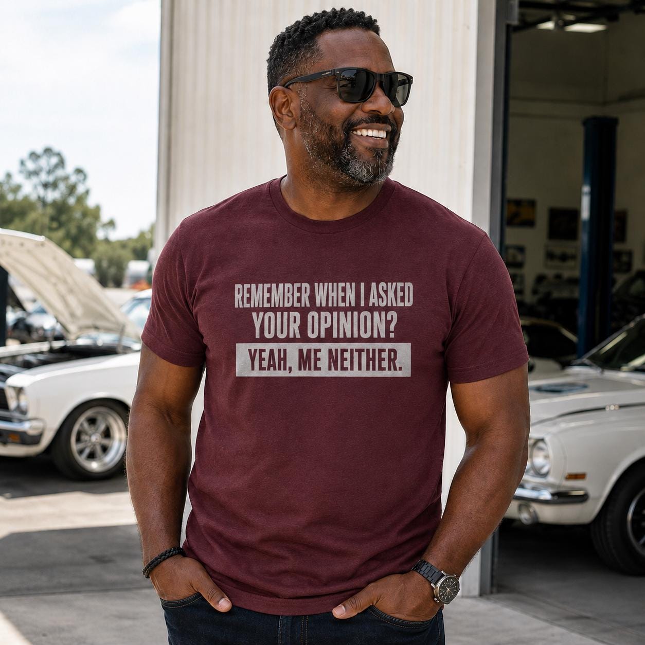 Remember When I Asked Your Opinion T-Shirt - lifestyle photo