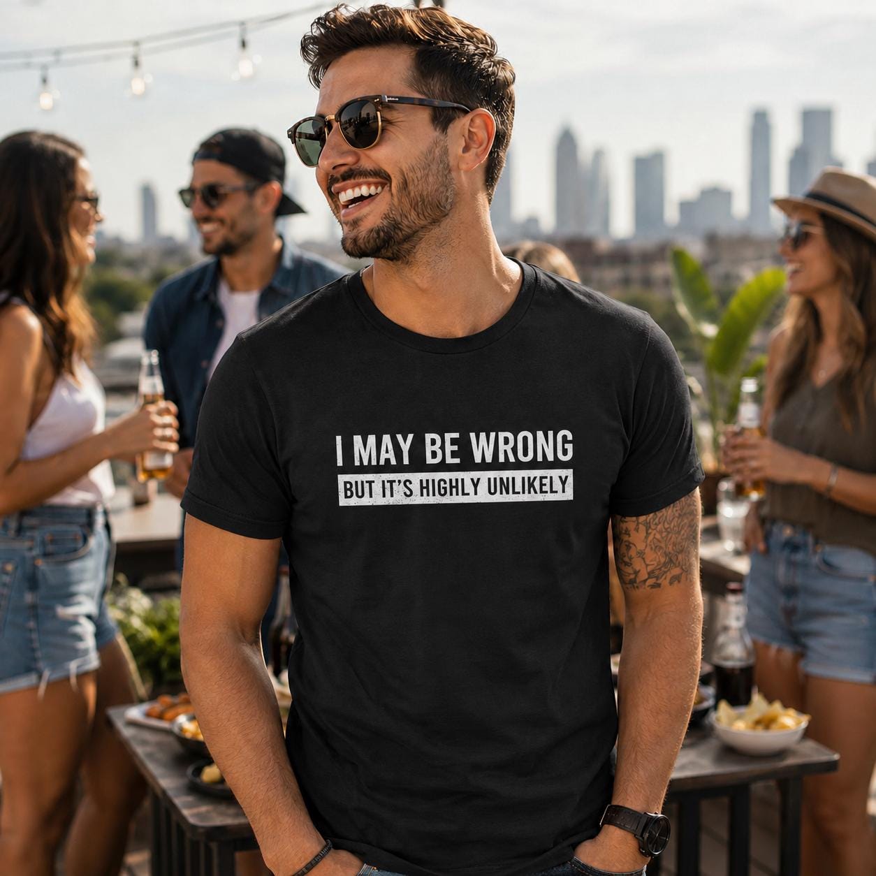 I May Be Wrong But It's Highly Unlikely Funny T-Shirt - lifestyle photo