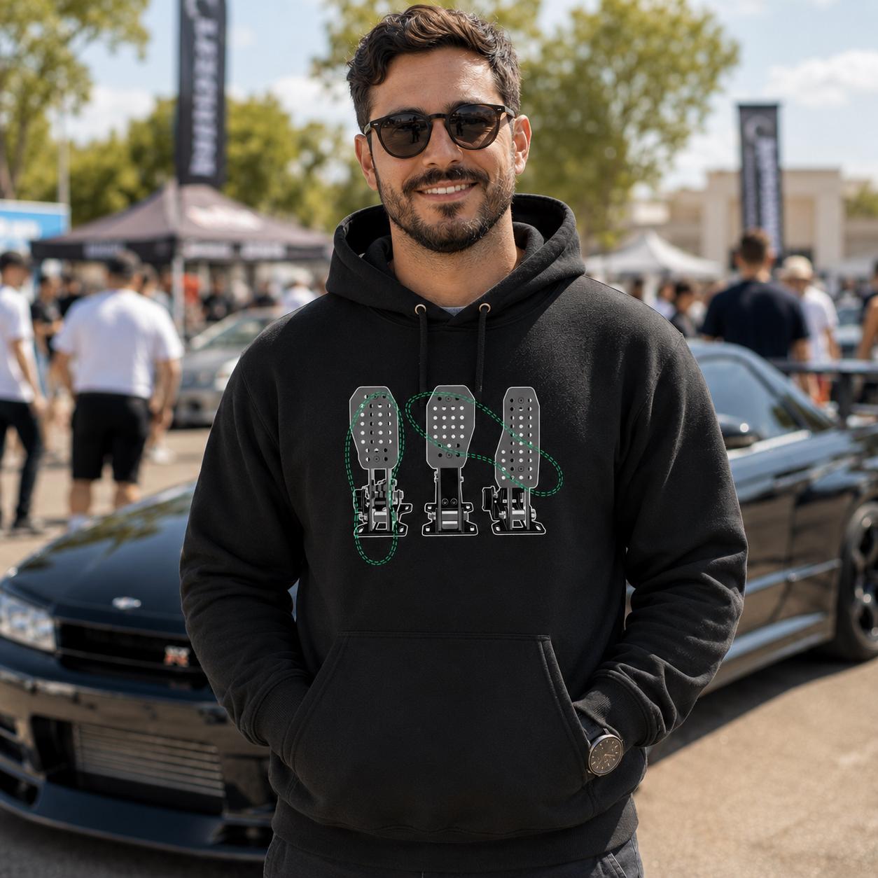 Racing Pedals hoodie - lifestyle photo