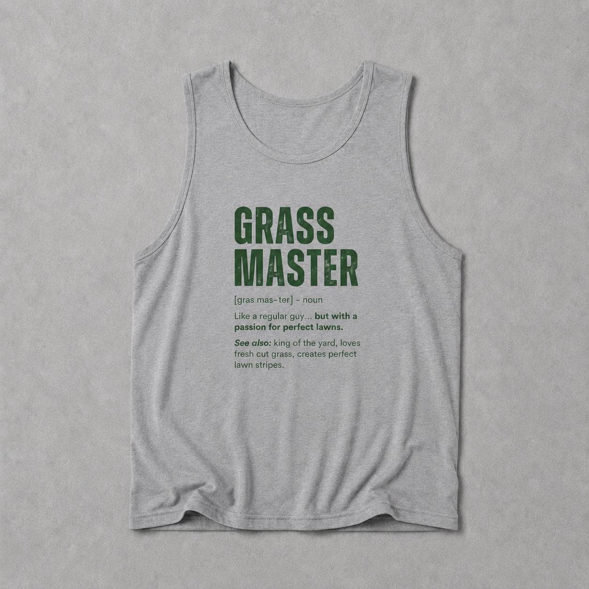 Grass Master Tank Top | Funny Lawn Care Definition Gift