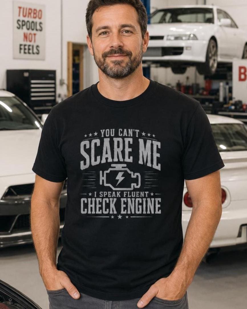Vintage Check Engine T-Shirt - lifestyle photo