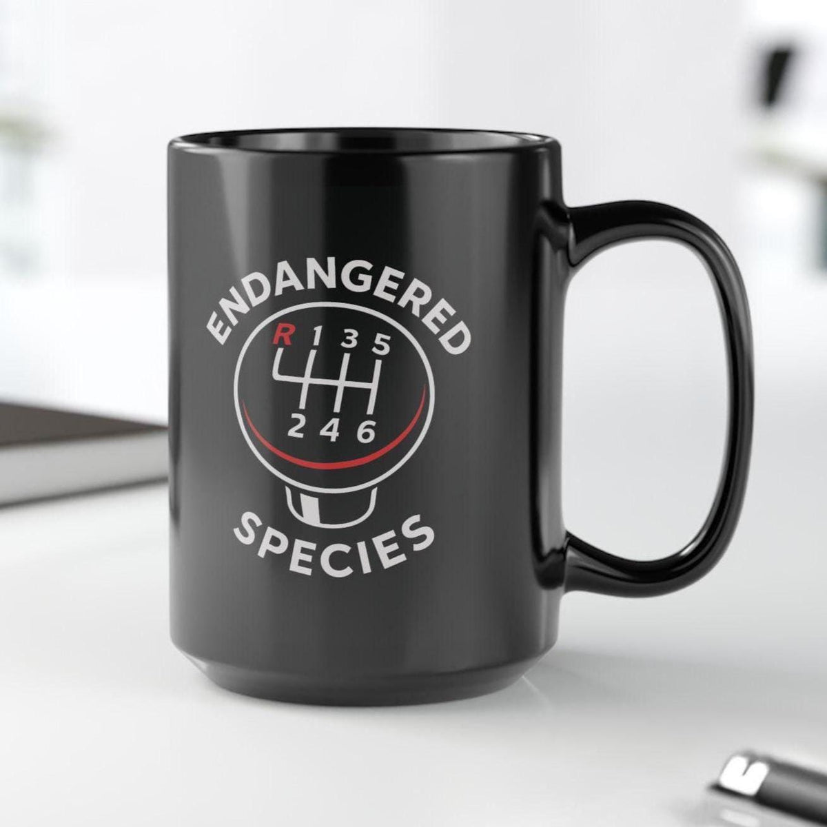Endangered Species Stick Shift Mug | Manual Transmission Car Guy Gift