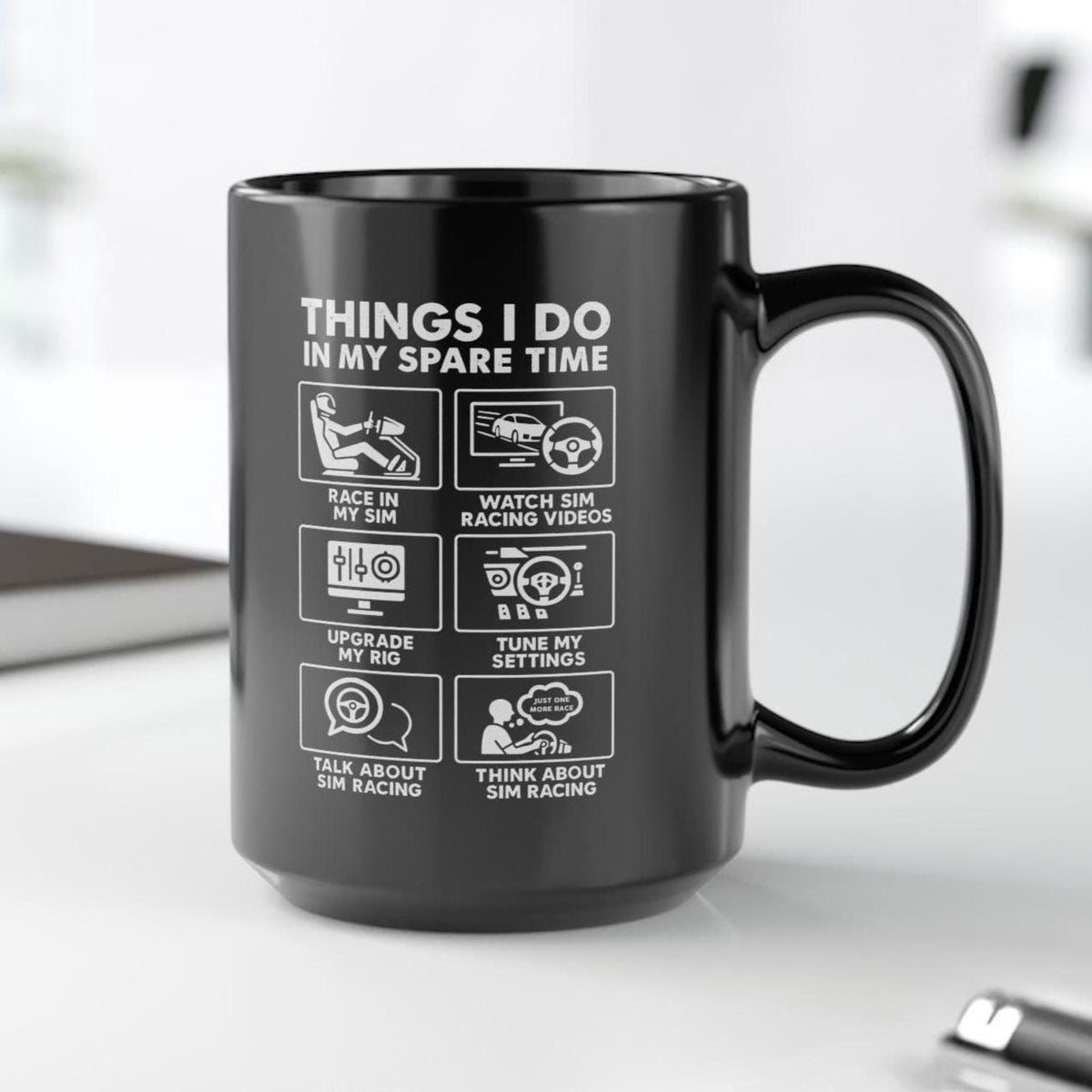 Sim Racing Things I Do In My Spare Time Mug | Racing Simulator Gift