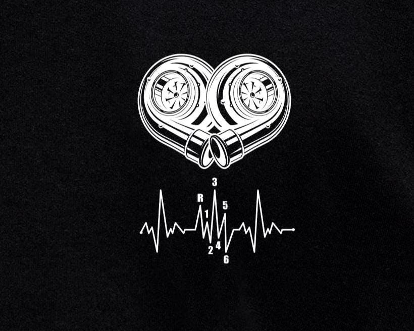 Turbo Heartbeat hoodie - print close-up