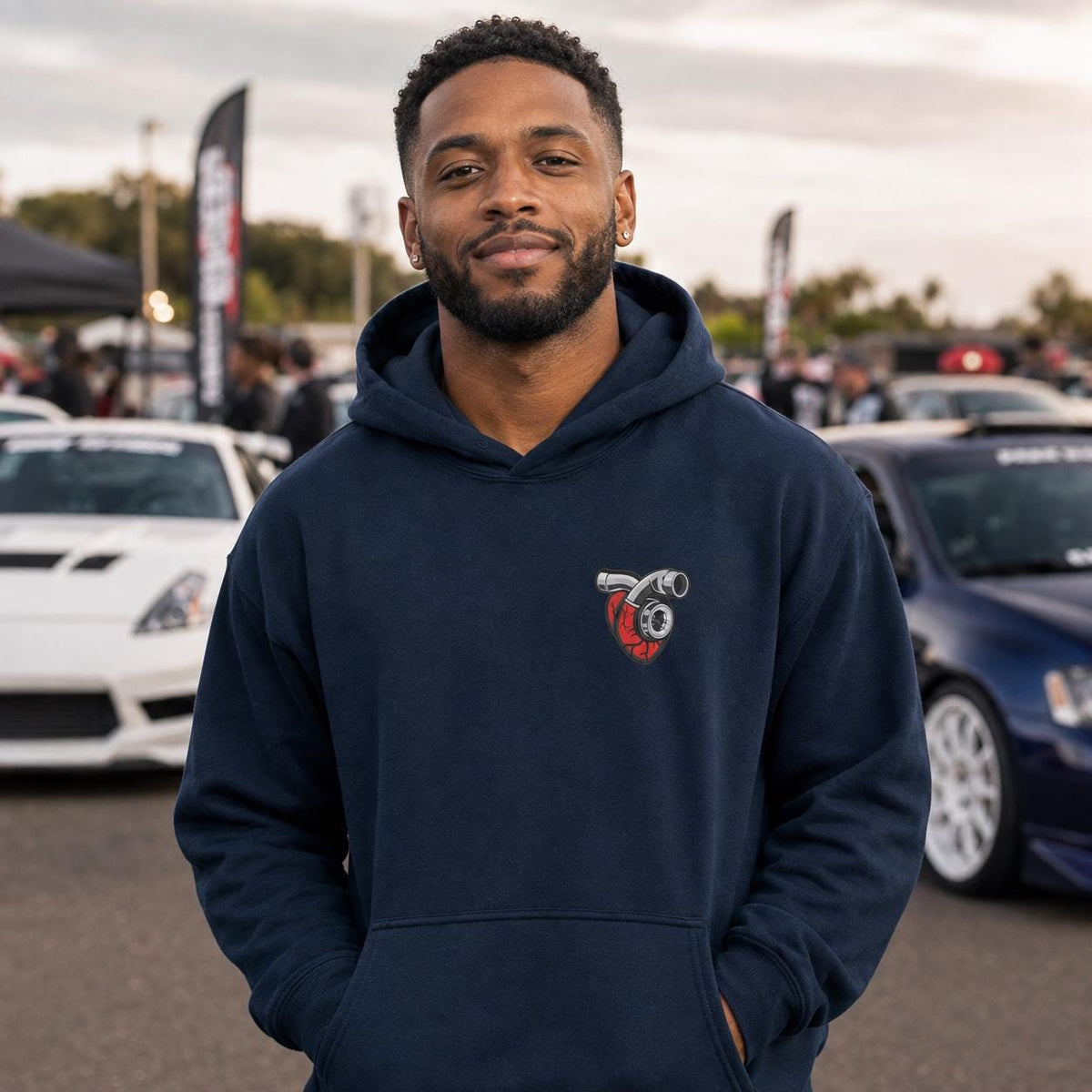 Boost Heart hoodie - lifestyle photo