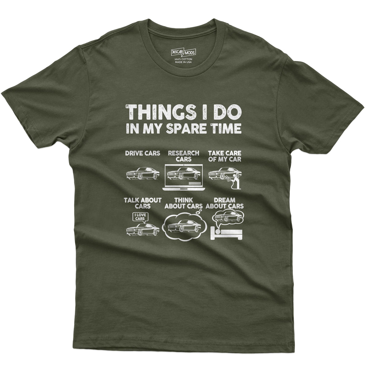 Things I Do in My Spare Time T-Shirt | Car Guy Gift