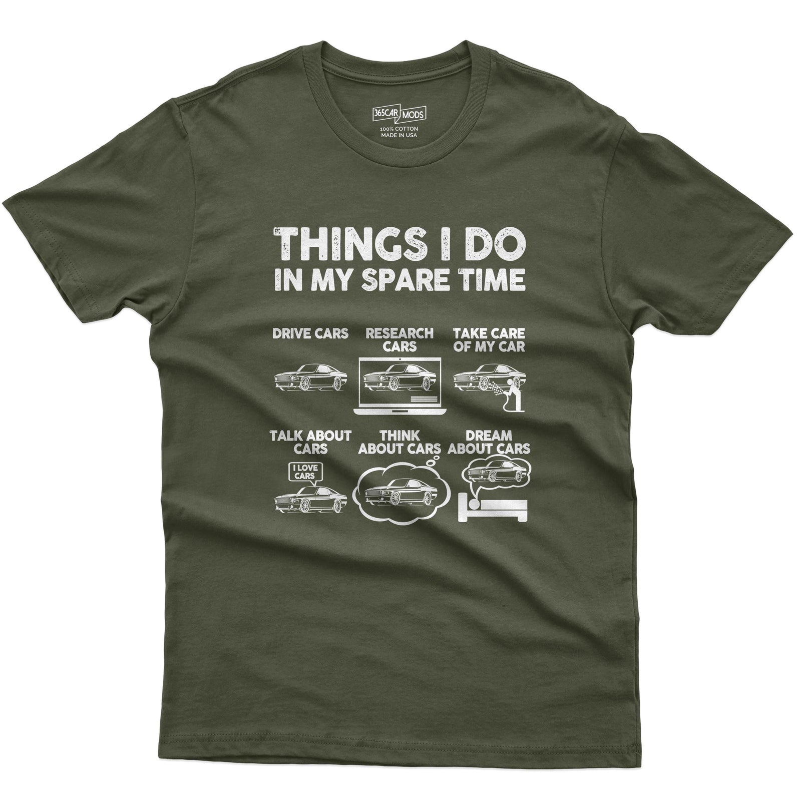 Things I Do in My Spare Time T-Shirt | Car Guy Gift