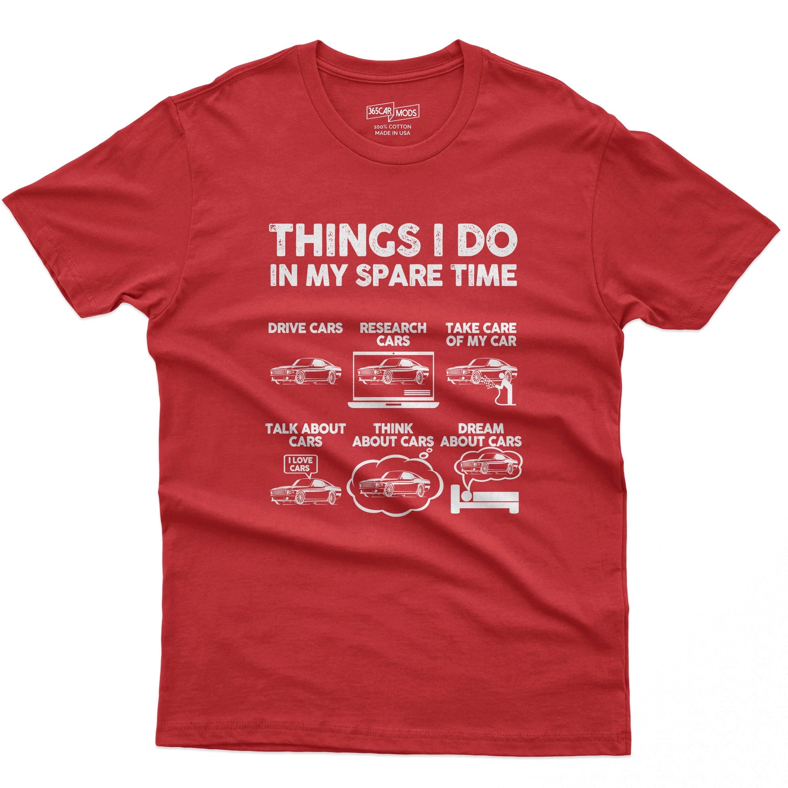 Things I Do in My Spare Time T-Shirt | Car Guy Gift