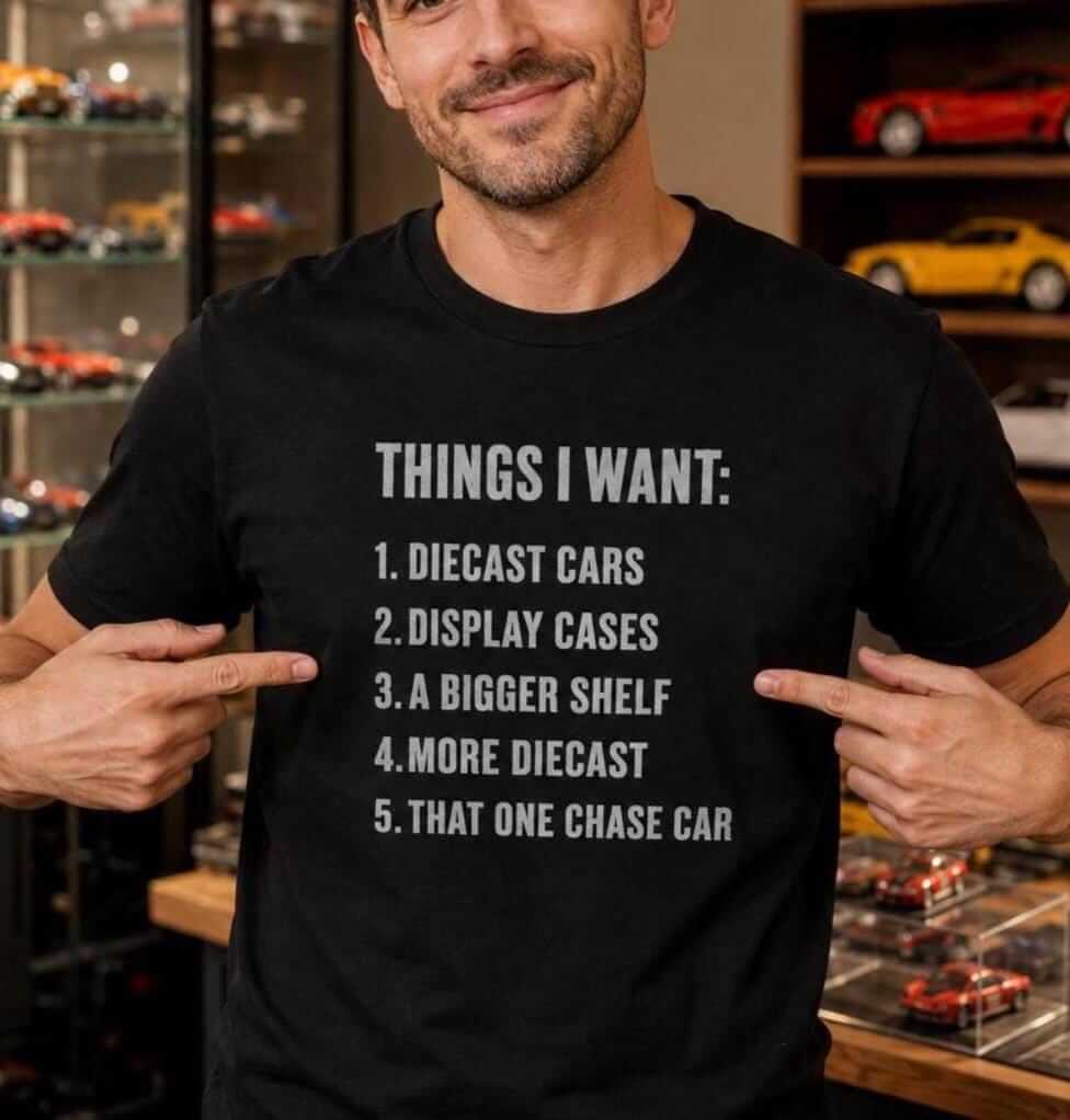 Things I Want: Diecast Cars T-Shirt - lifestyle photo