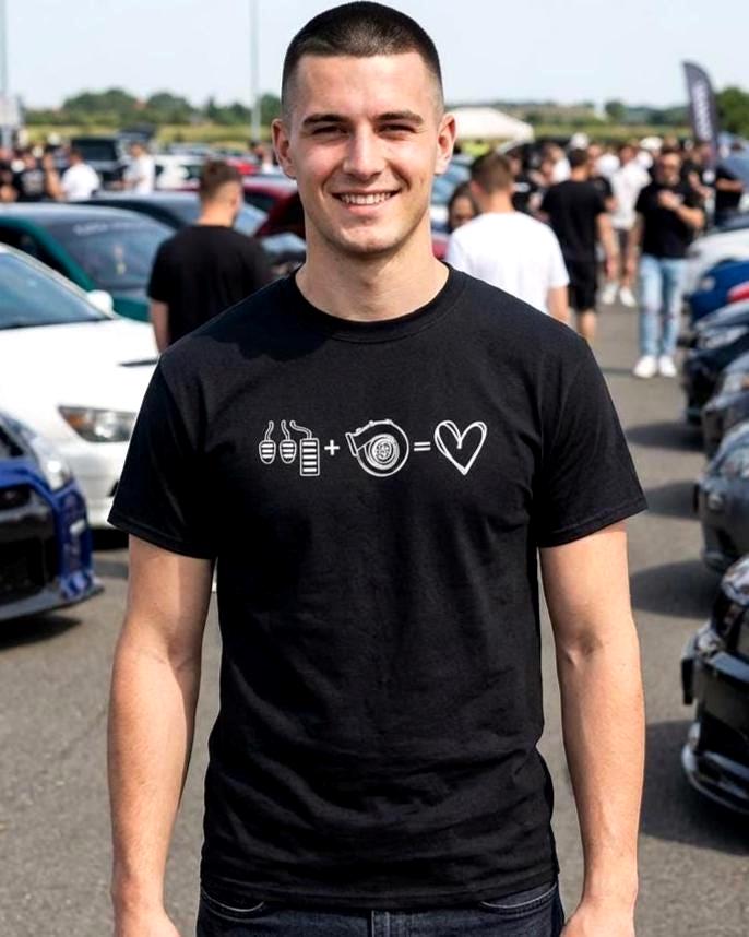 Black 3 Pedals + Turbo = Love shirt, stick shift car enthusiast gift