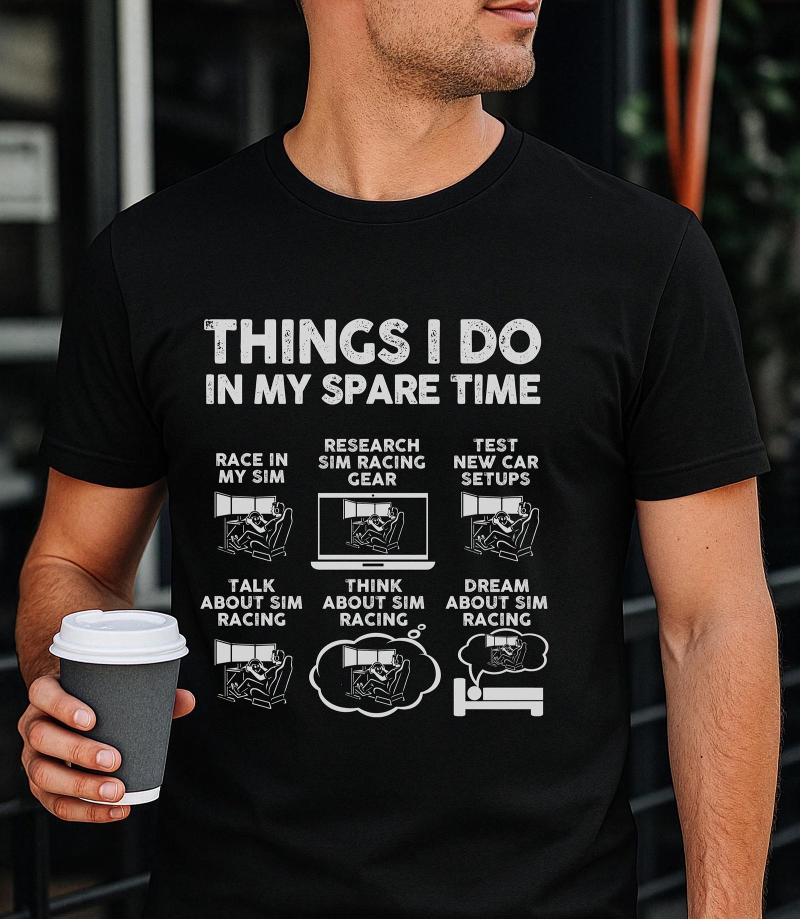 Things I Do In My Spare Time SIM Racing T-Shirt