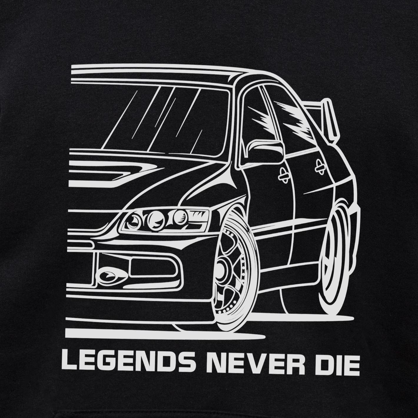 Legends Never Die Hoodie - print close-up