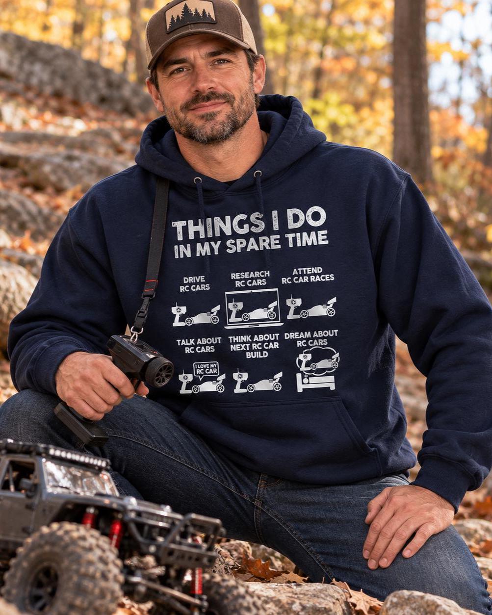 Things I Do In My Spare Time RC Cars hoodie - lifestyle photo