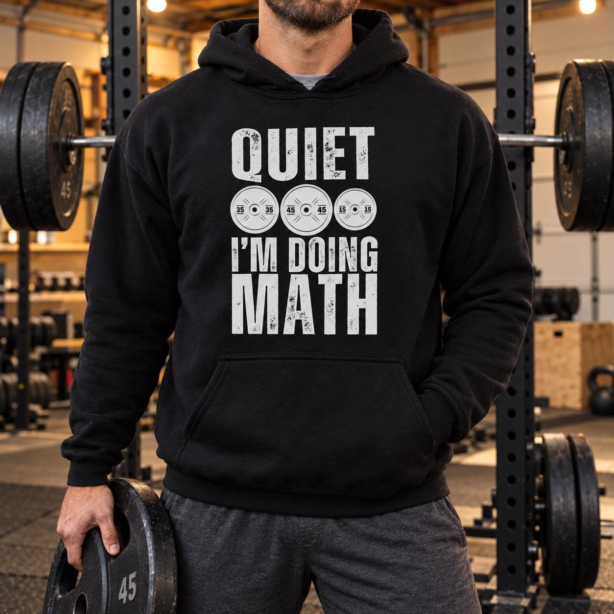 Quiet I'm Doing Math hoodie - lifestyle photo