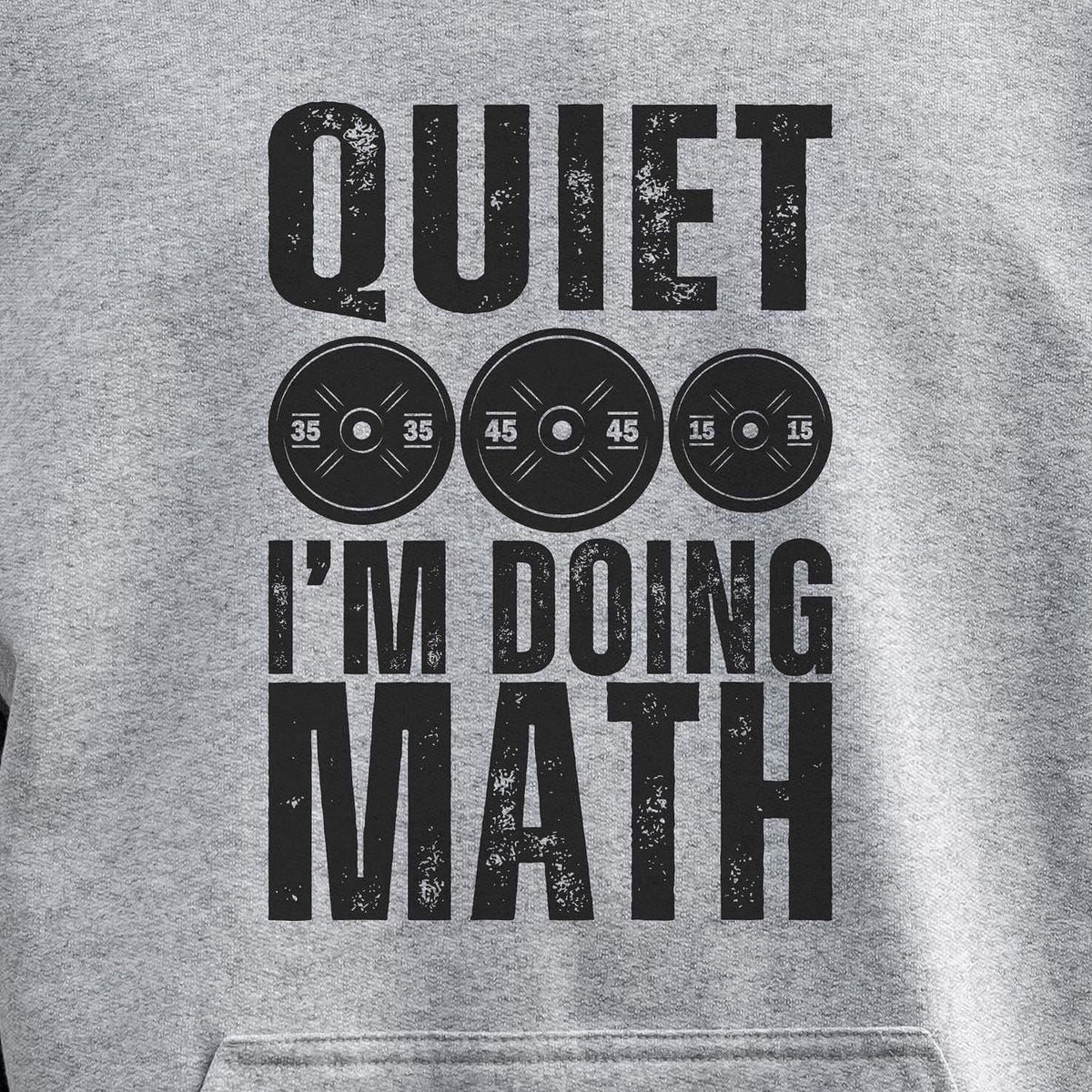 Quiet I'm Doing Math hoodie - print close-up