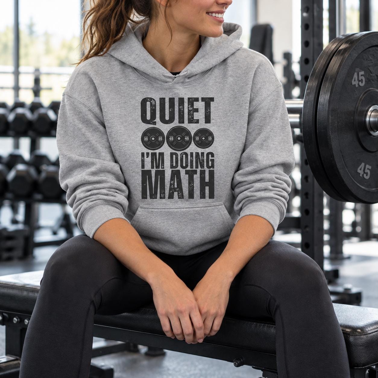 Quiet I'm Doing Math hoodie - lifestyle photo