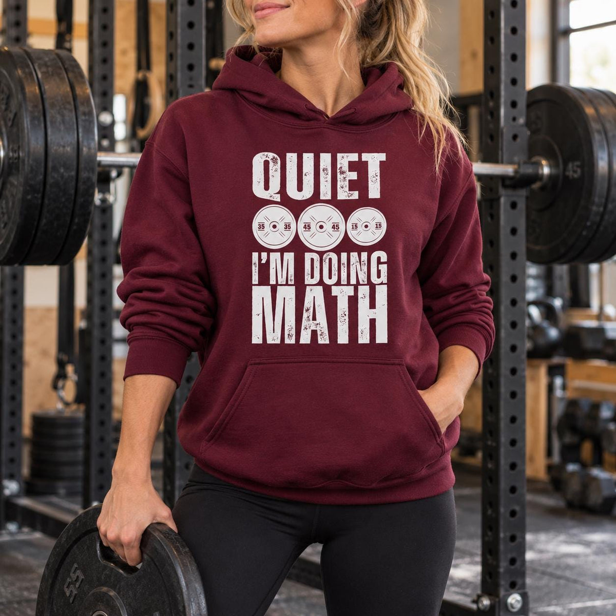 Quiet I'm Doing Math hoodie - lifestyle photo
