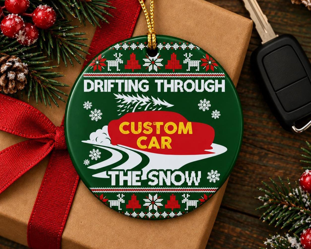 Personalized truck ornament, custom truck silhouette Christmas keepsake