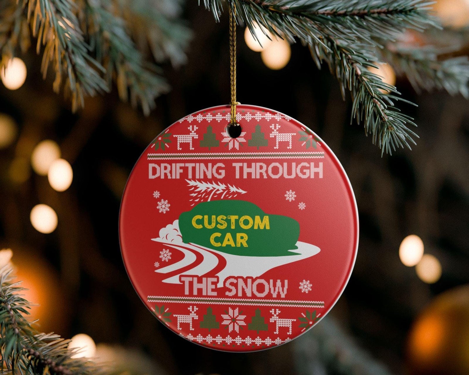 Personalized car ornament, custom car silhouette Christmas keepsake photo 5