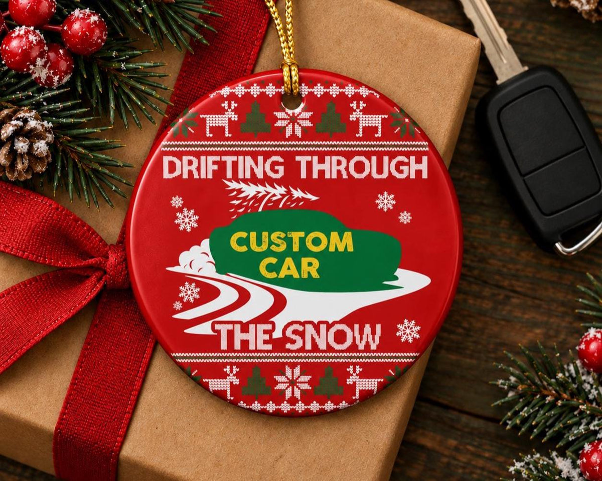 Personalized car ornament, custom car silhouette Christmas keepsake
