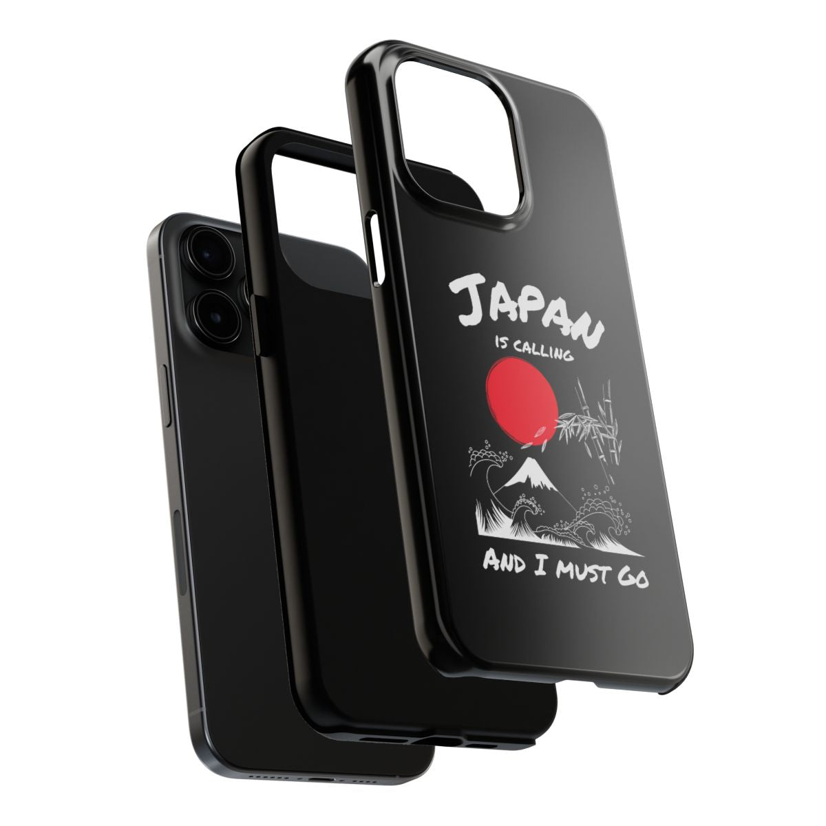 Japan Is Calling and I Must Go tough phone case, dual-layer construction