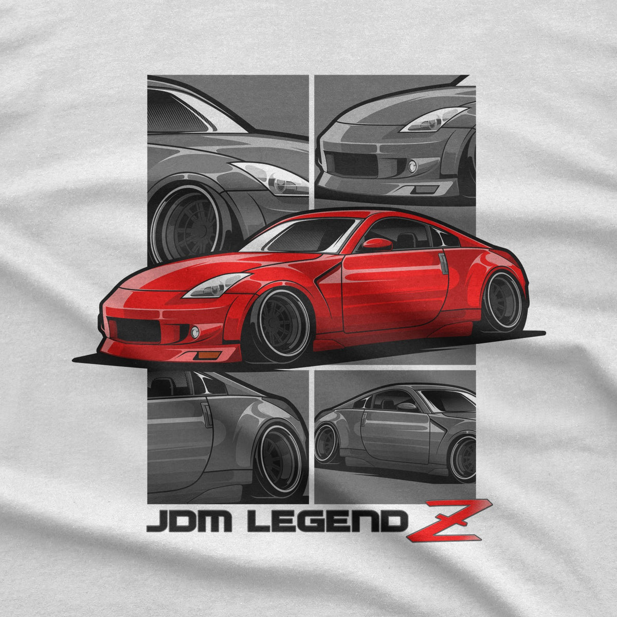 Z33 JDM Sports Car T-Shirt design close-up