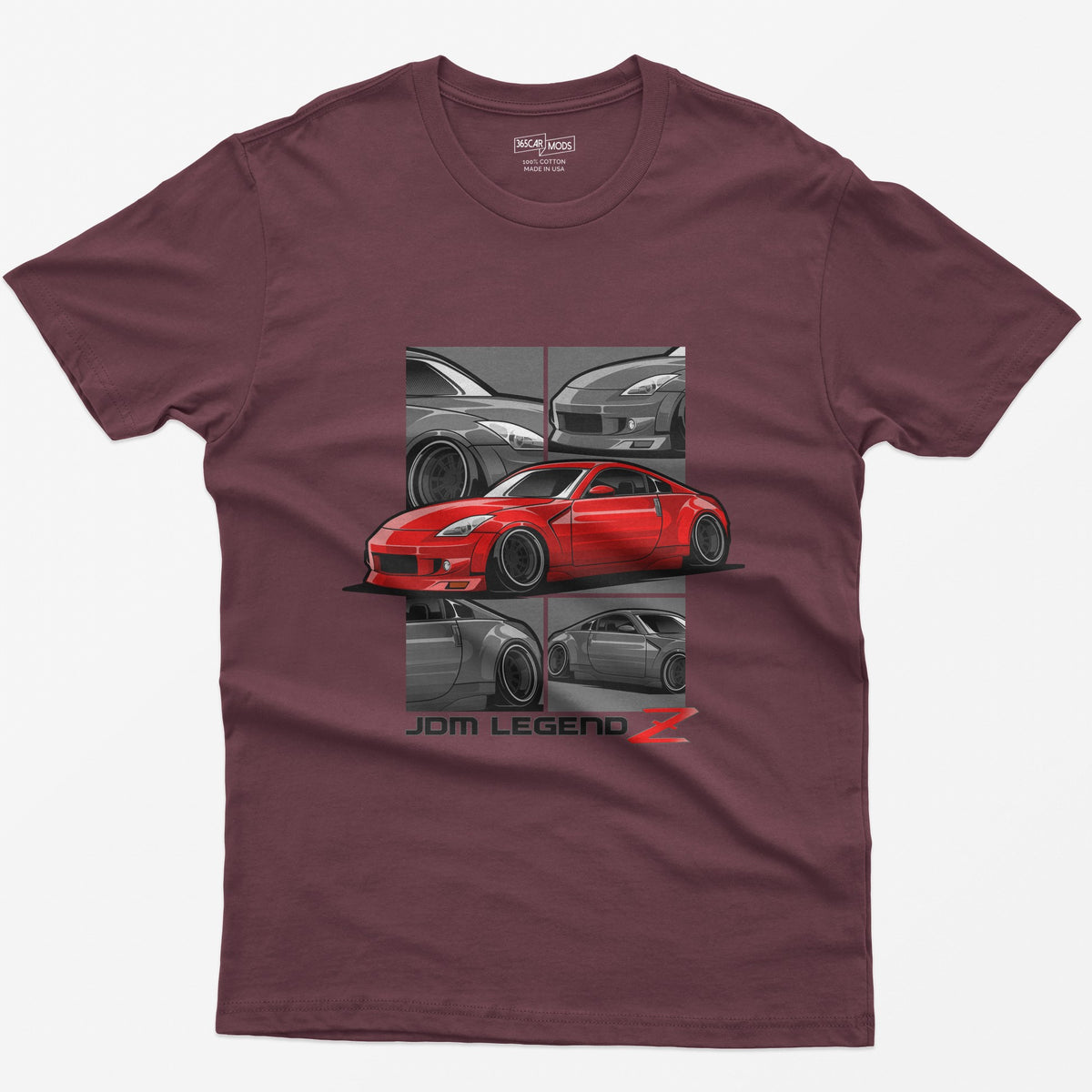 Z33 JDM Sports Car T-Shirt - Maroon