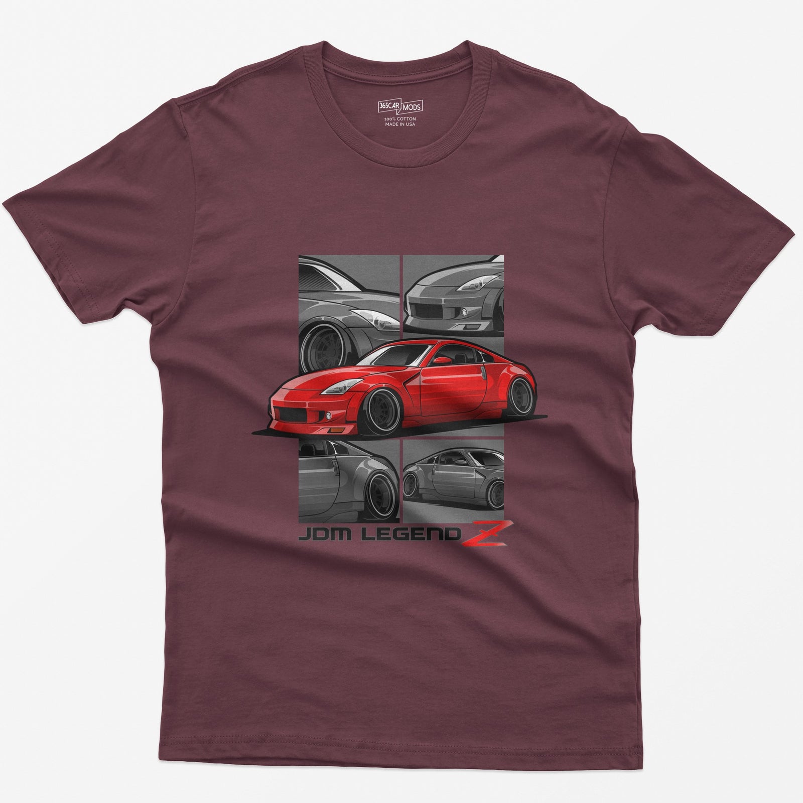 Z33 JDM Sports Car T-Shirt - Maroon