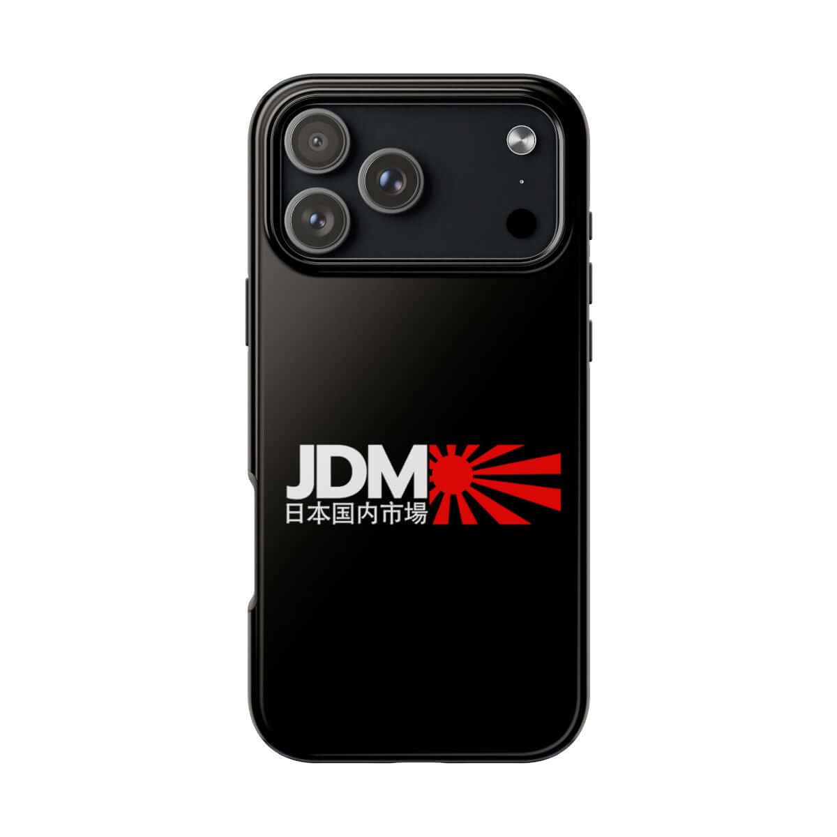 JDM Rising Sun tough phone case on iPhone 18 Pro Max, back view