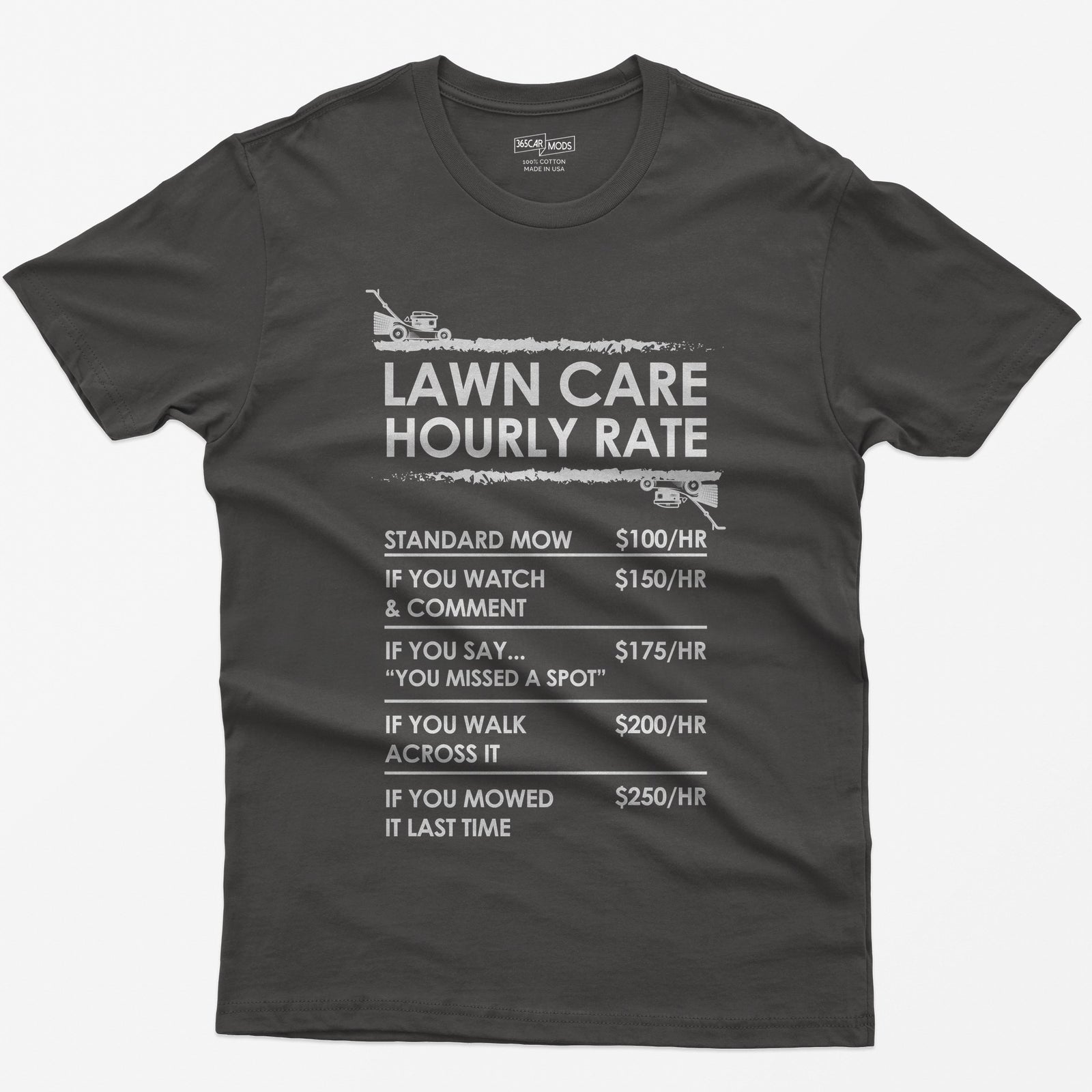 Lawn Care Hourly Rate Shirt - Dark Heather
