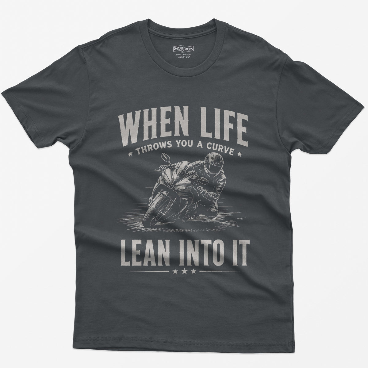 Lean Into It T-Shirt - Charcoal