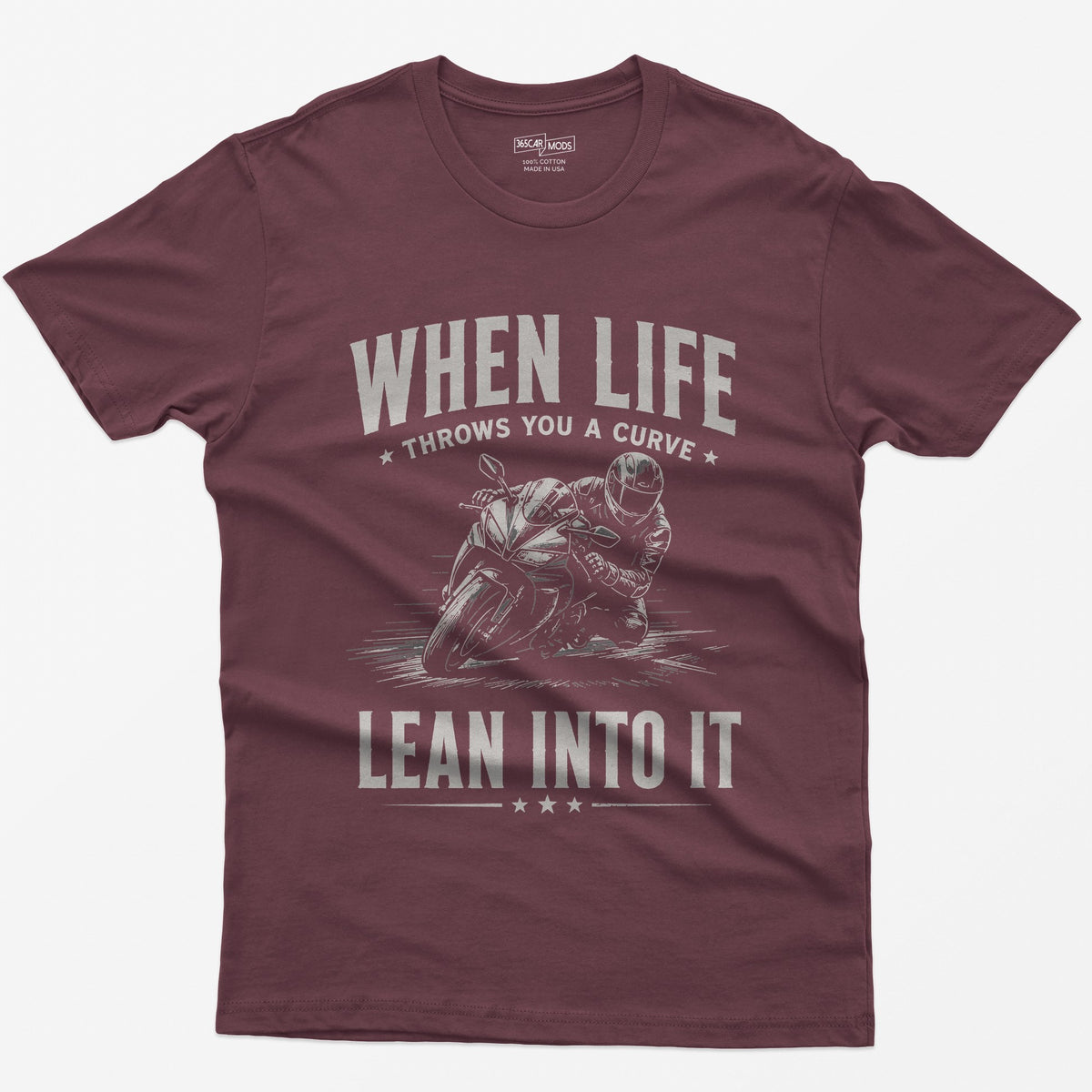 Lean Into It T-Shirt - Maroon