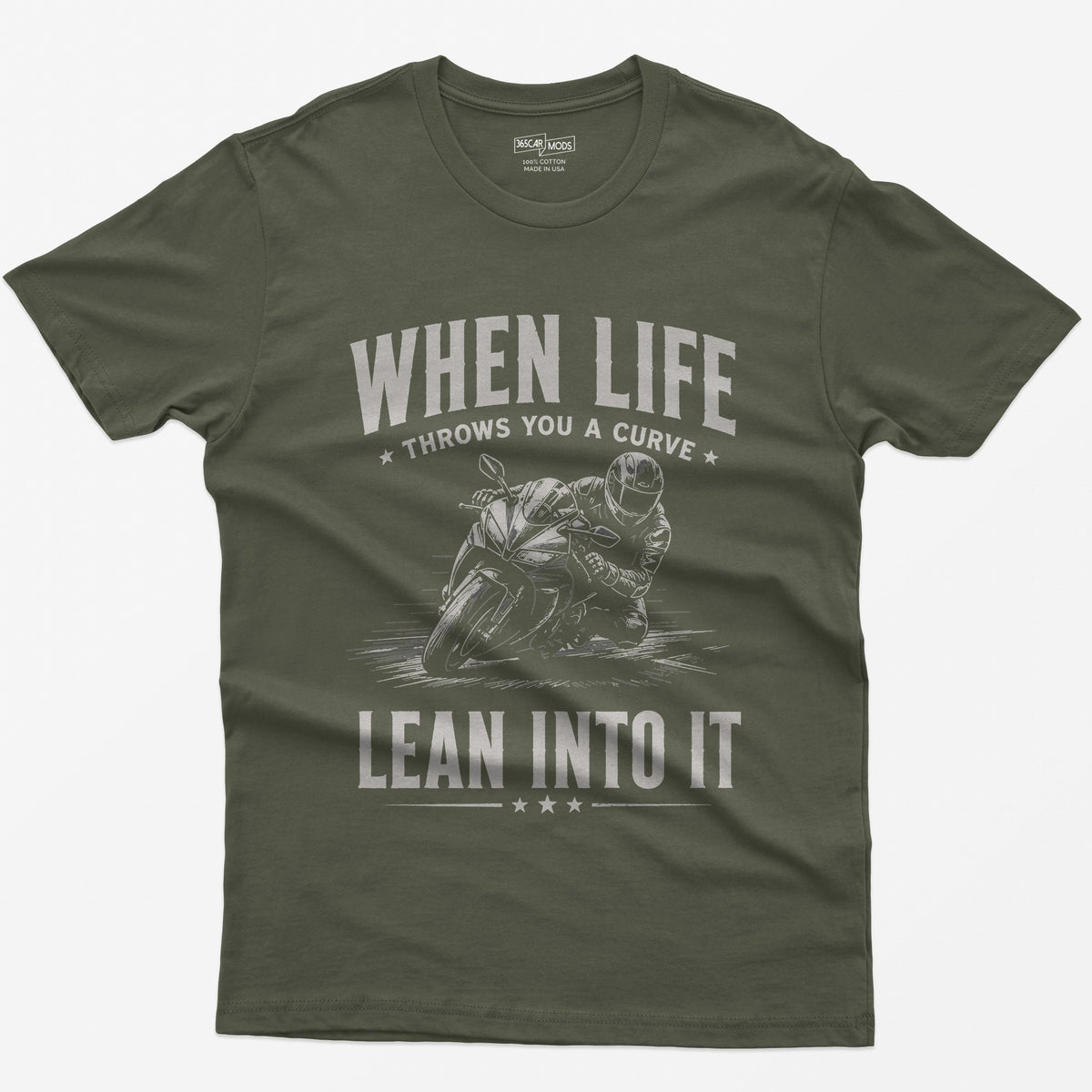 Lean Into It T-Shirt - Military Green