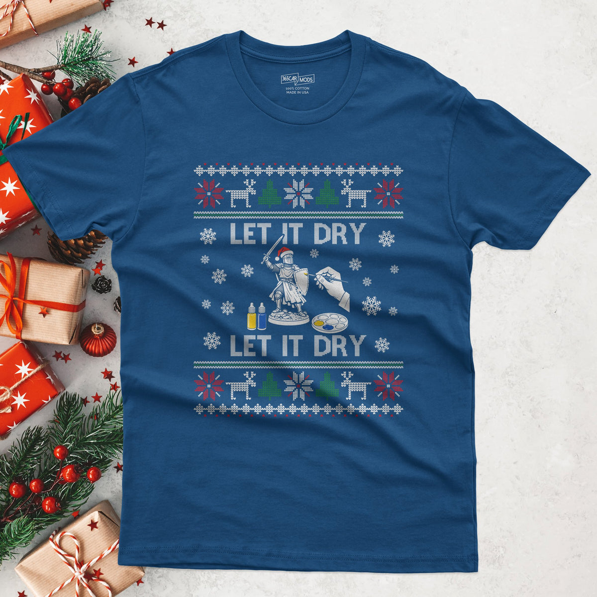Let It Dry Christmas T-Shirt in Royal
