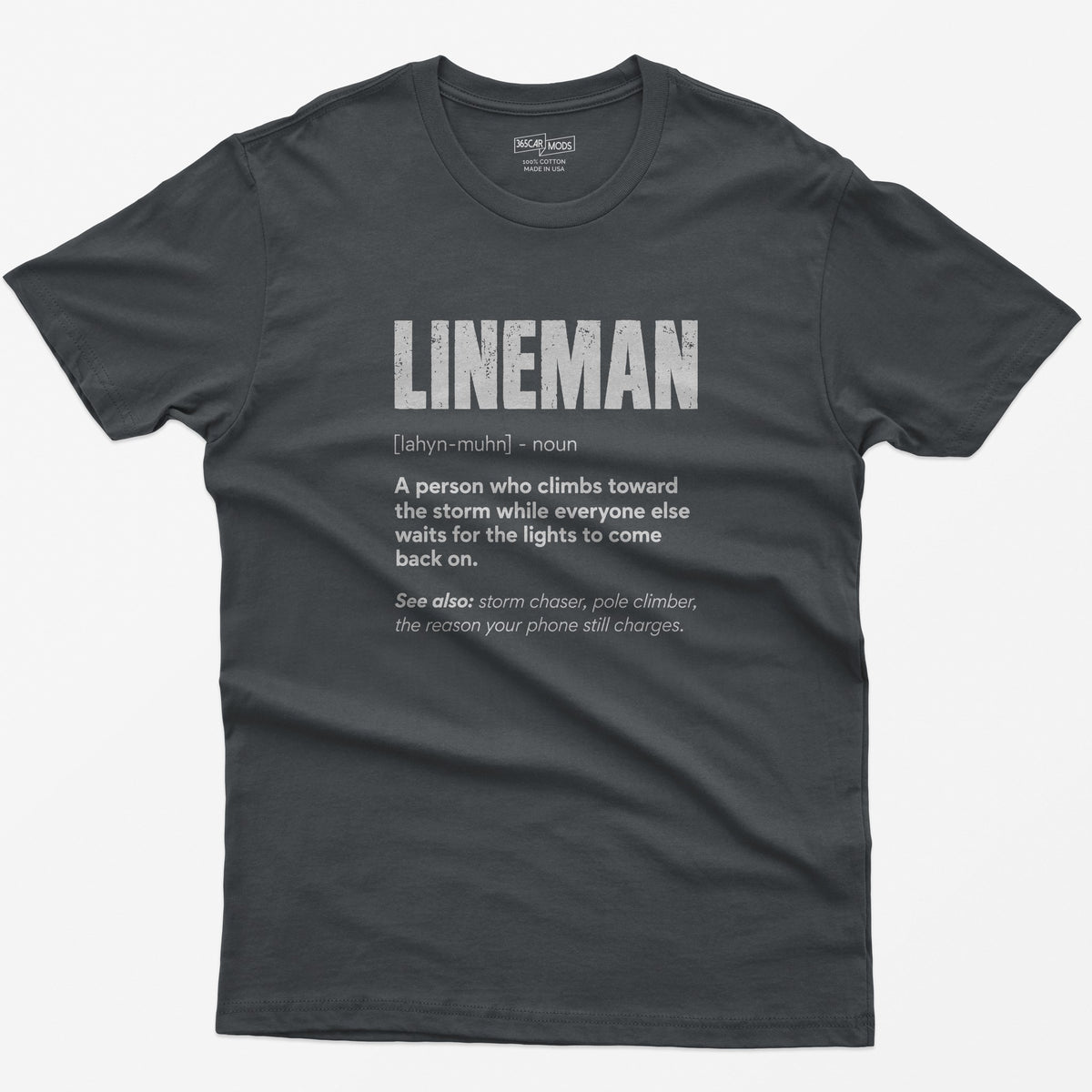 Lineman Definition T-Shirt - Charcoal