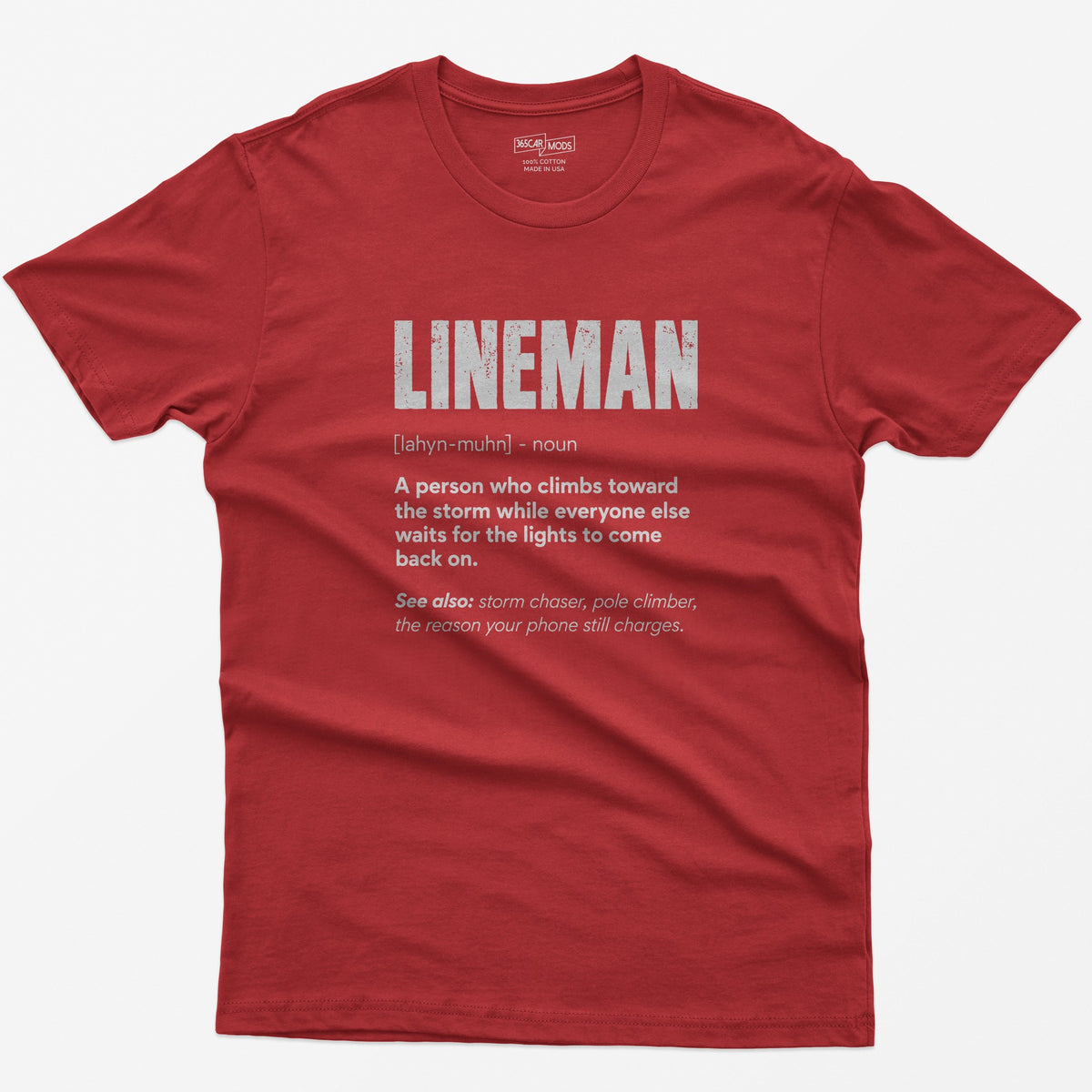 Lineman Definition T-Shirt - Red