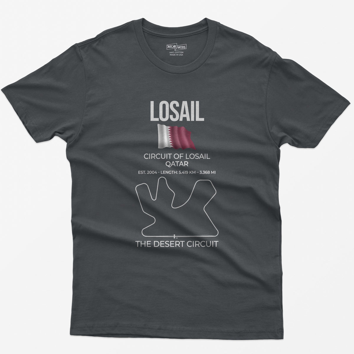 Losail Race Track T-Shirt - Charcoal