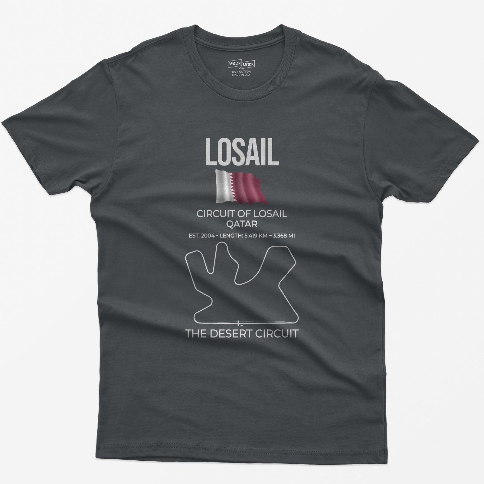 Losail Race Track T-Shirt - Charcoal