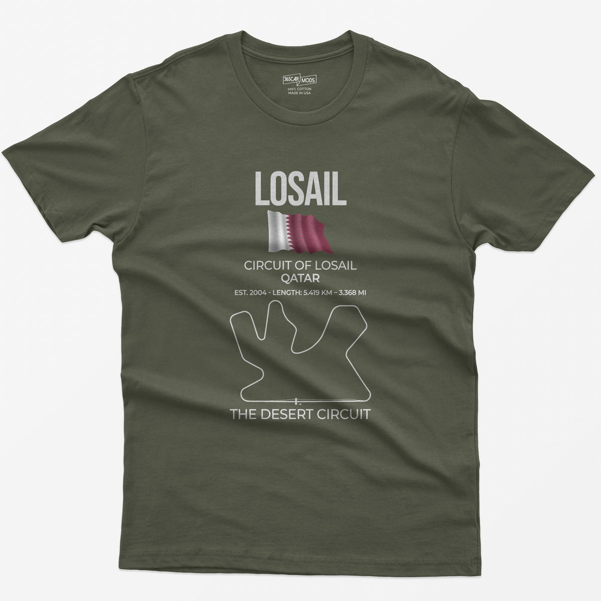 Losail Race Track T-Shirt - Military Green