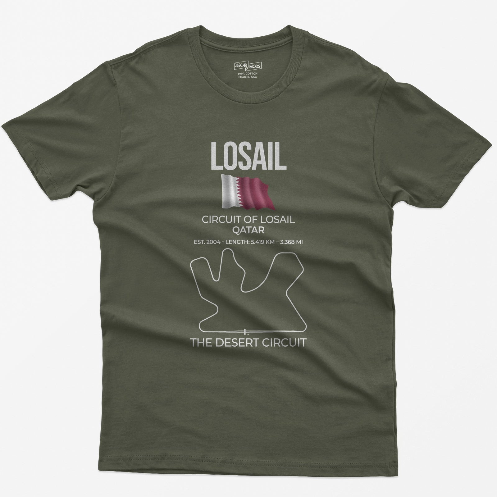 Losail Race Track T-Shirt - Military Green