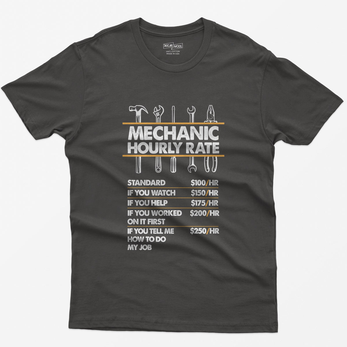 Mechanic Hour Rate T-Shirt - Dark Heather