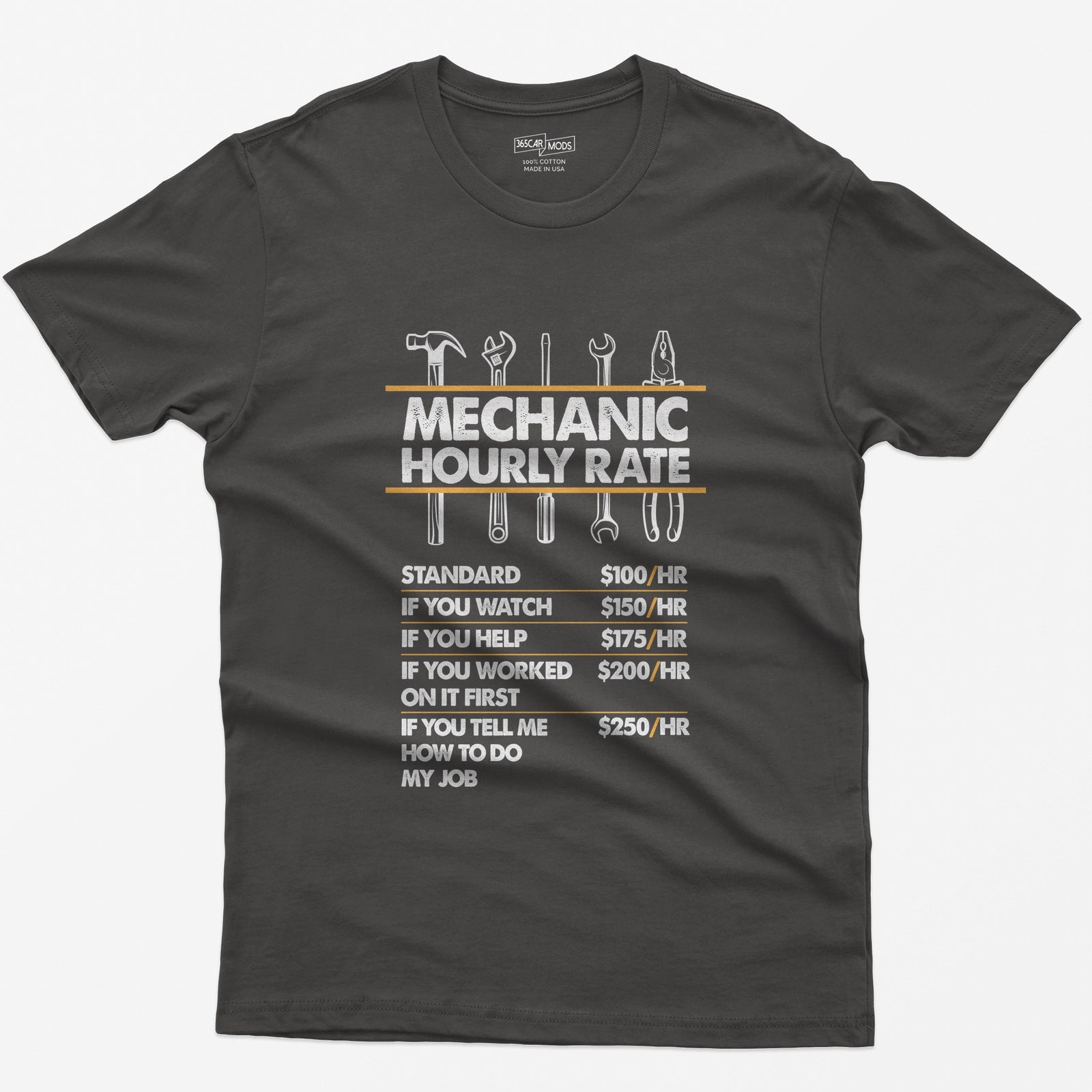 Mechanic Hour Rate T-Shirt - Dark Heather