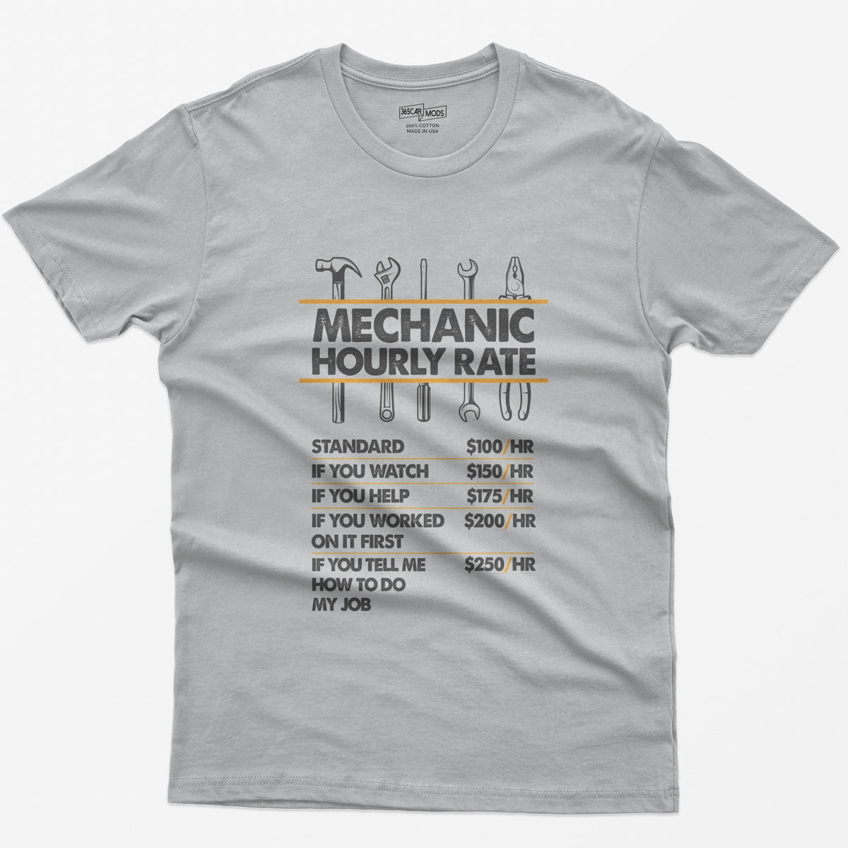 Mechanic Hour Rate T-Shirt - Sport Grey